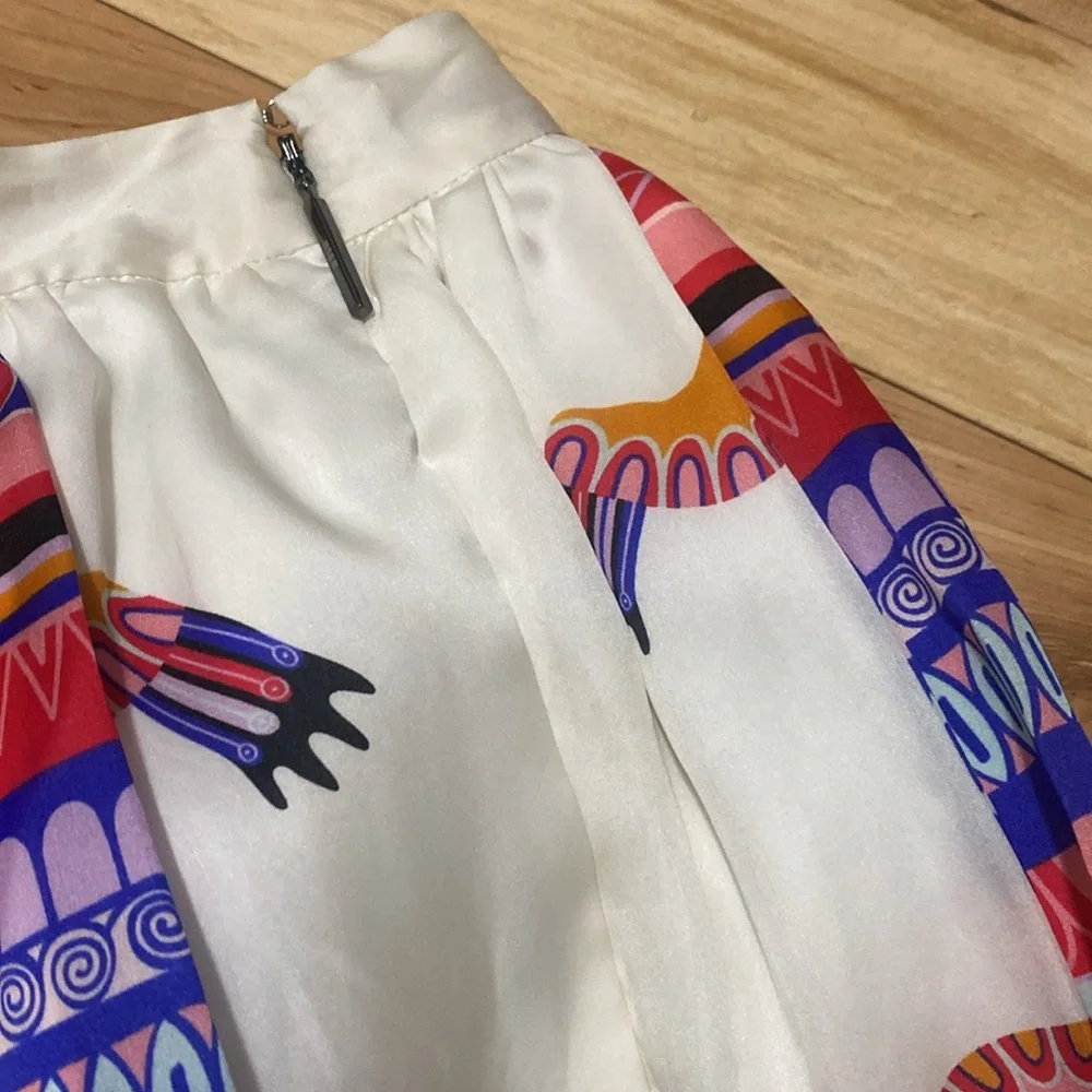 MSGM Colourful Patterned Silk Skirt - Picture 12 of 13